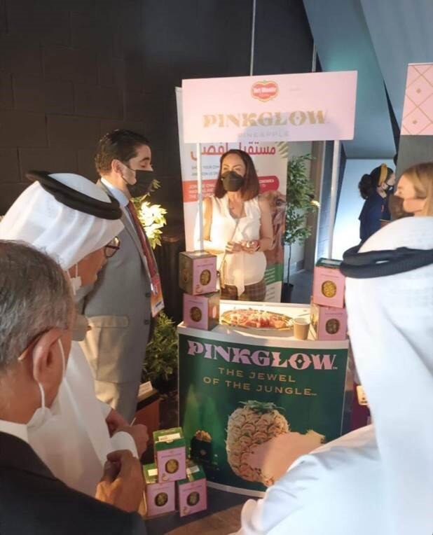 La piña rosada es un producto desarrollado y patentado por la empresa Fresh Del Monte, que solo se cultiva en Costa Rica, también “clasificó” a Qatar este 2022