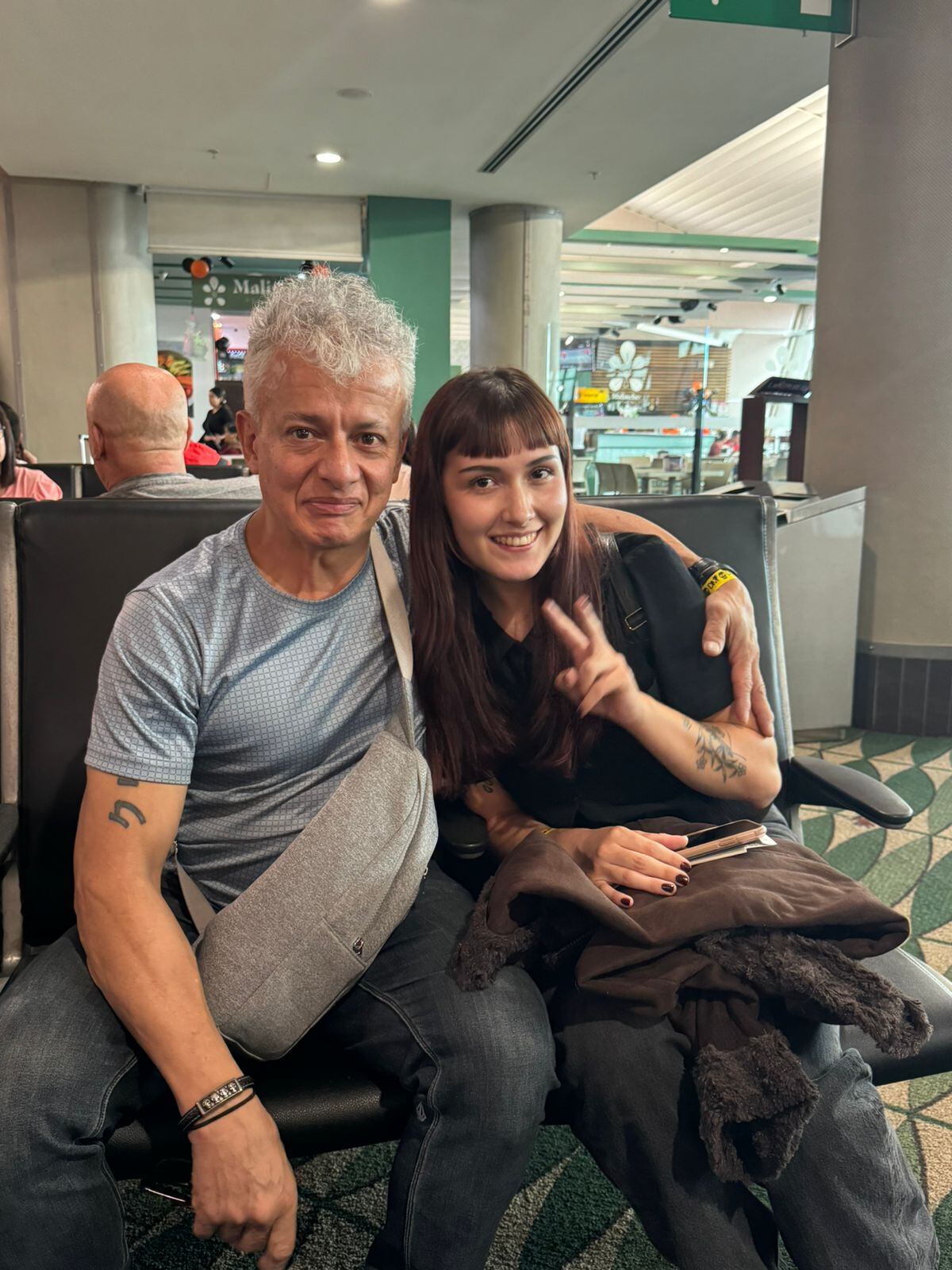 Don Marvin y Kristel no se cambiaban de la emoción por el viaje que se pegaron.