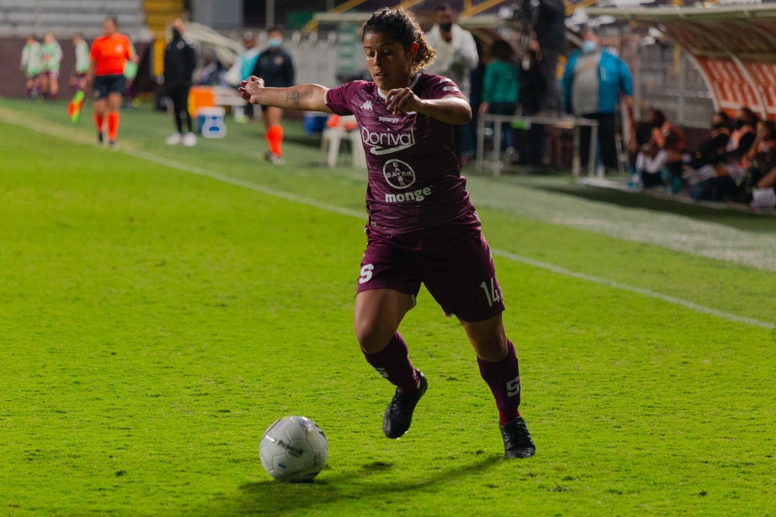 Cristel Sandí, jugadora del Deportivo Saprissa. Cortesía.