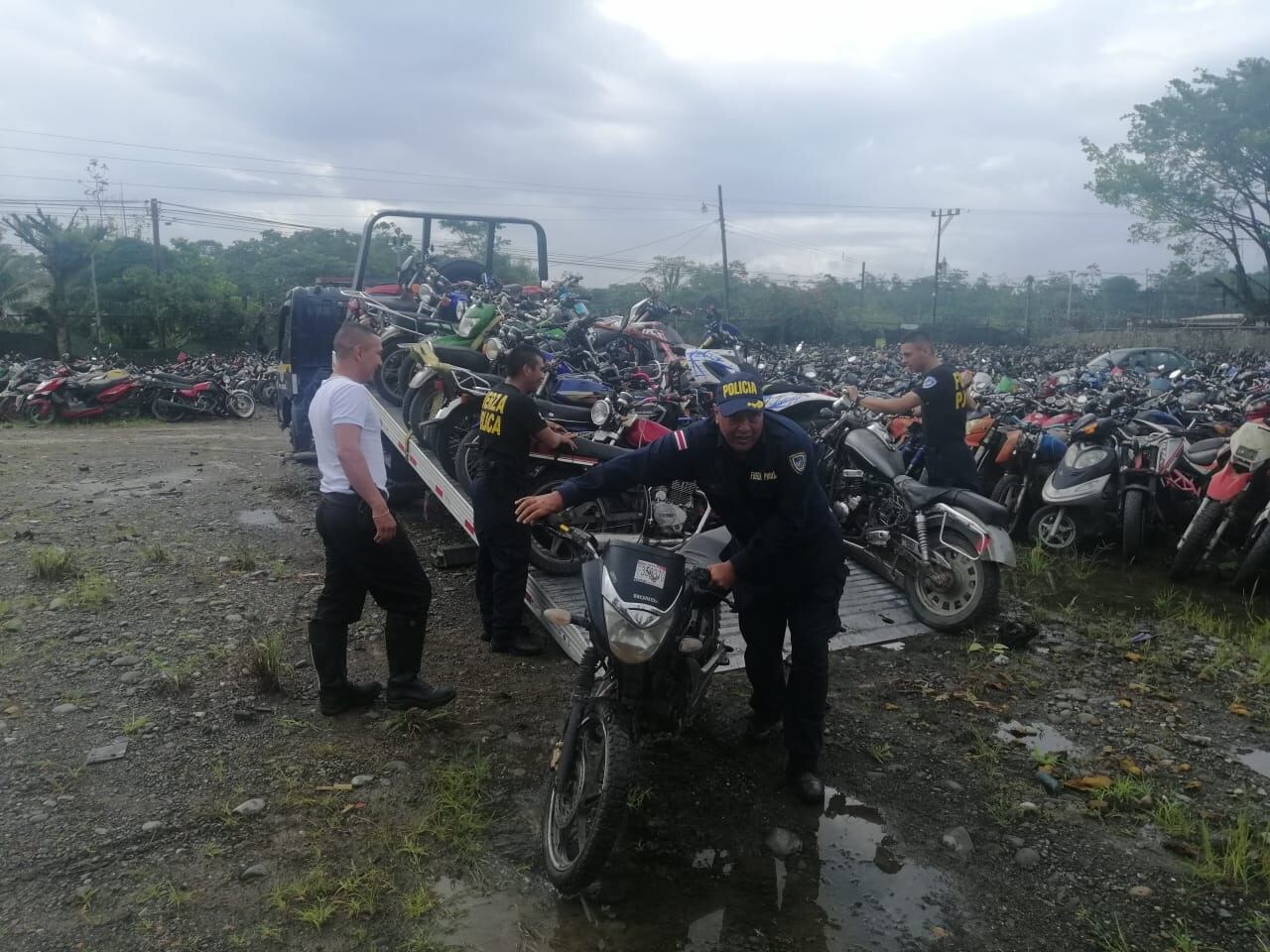 Decomisan 106 motocicletas en la zona atlántica por restricción vehicular. Foto cortesía.