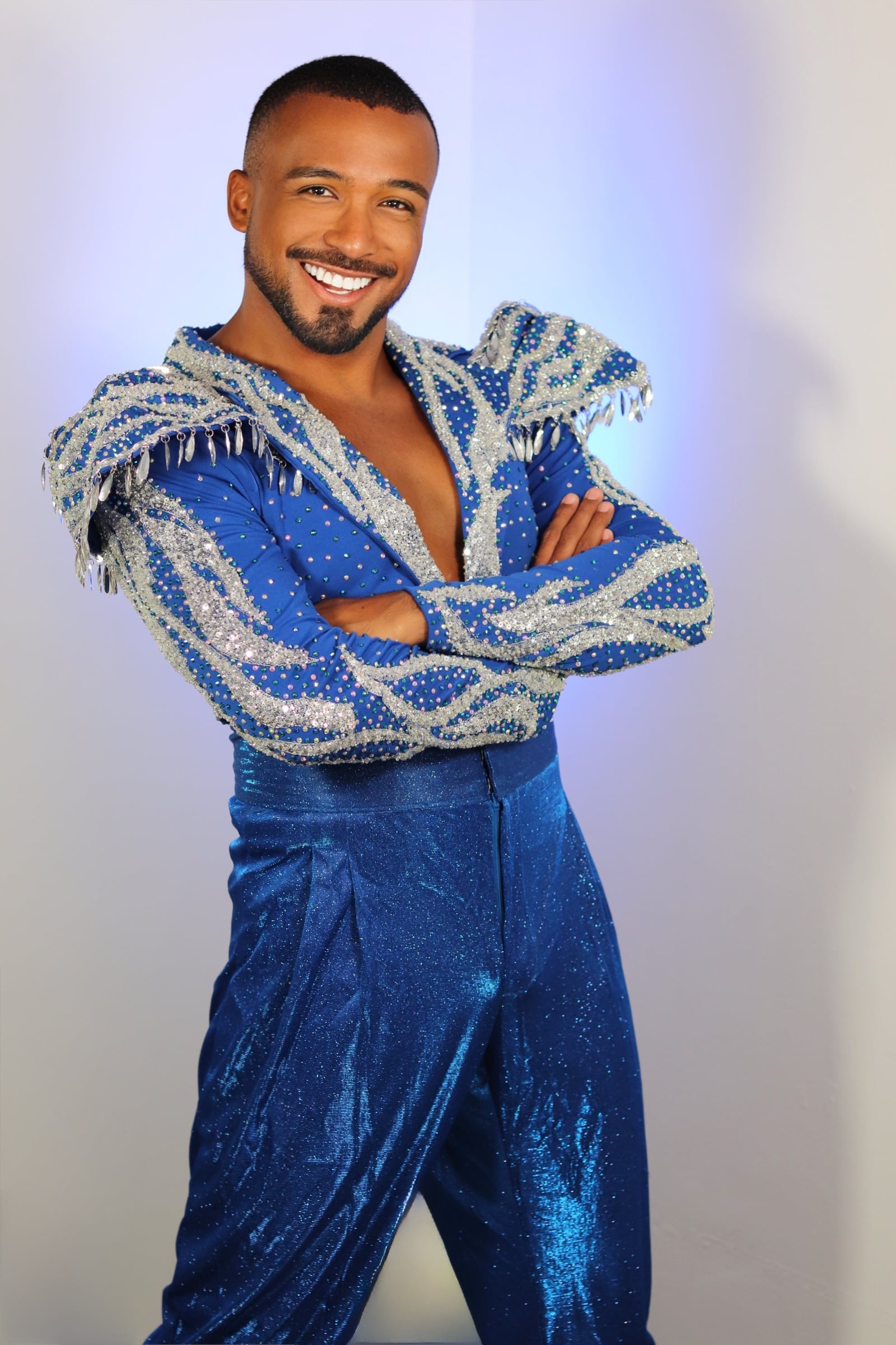 Bailarín panameño Miguel Coronado, pareja de la locutora Rose Davis en Mira quién baila.