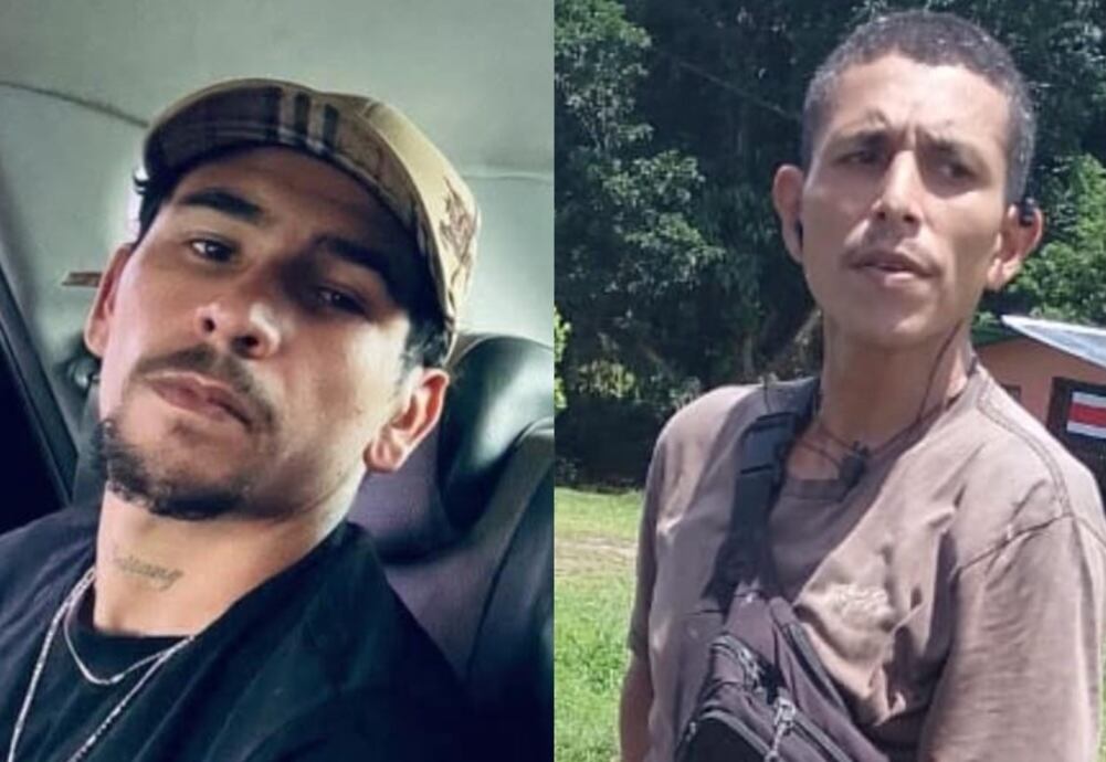 A la izquierda, el sospechoso de apellido Sánchez, de 23 años y presunto líder del grupo criminal y, a la derecha, l otro sospechoso de apellido Ruiz, de 32 años. Fotografía: