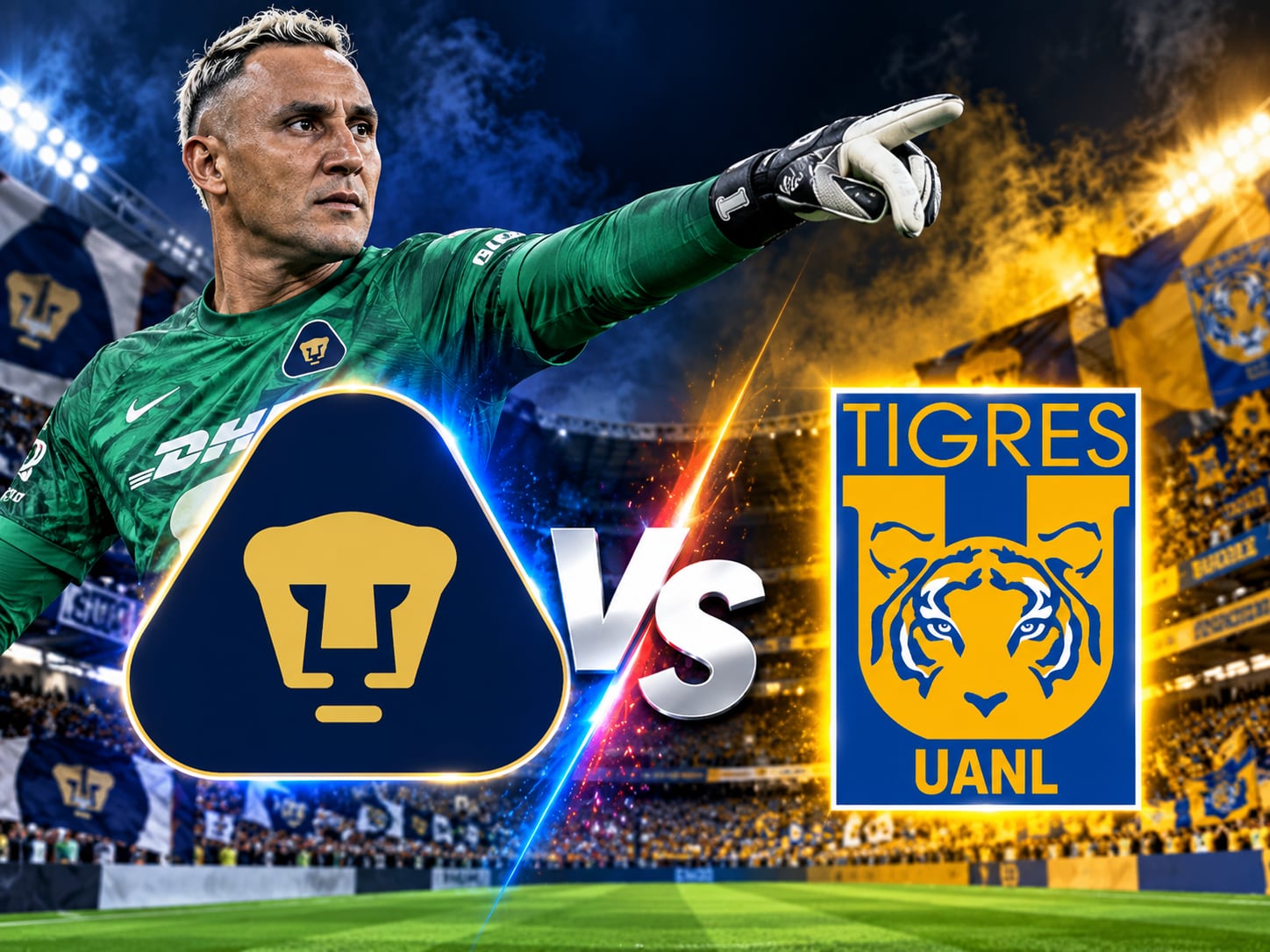 Keylor Navas y Pumas recibirá a Tigres este sábado 24 de octubre en Ciudad de México.