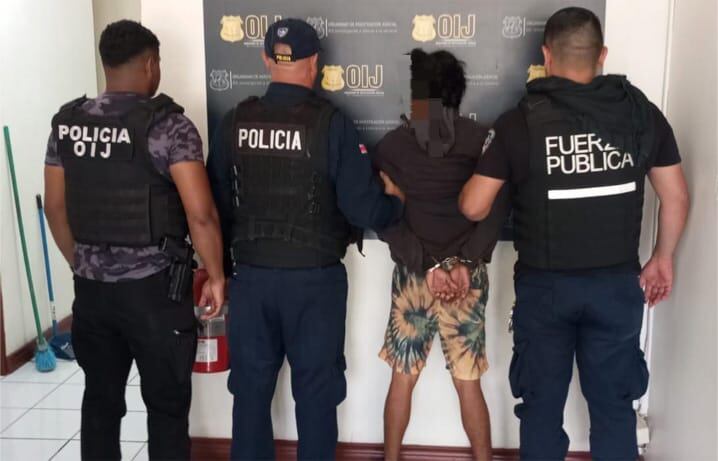 Detenidos por homicidio en Cóbano. Foto OIJ.