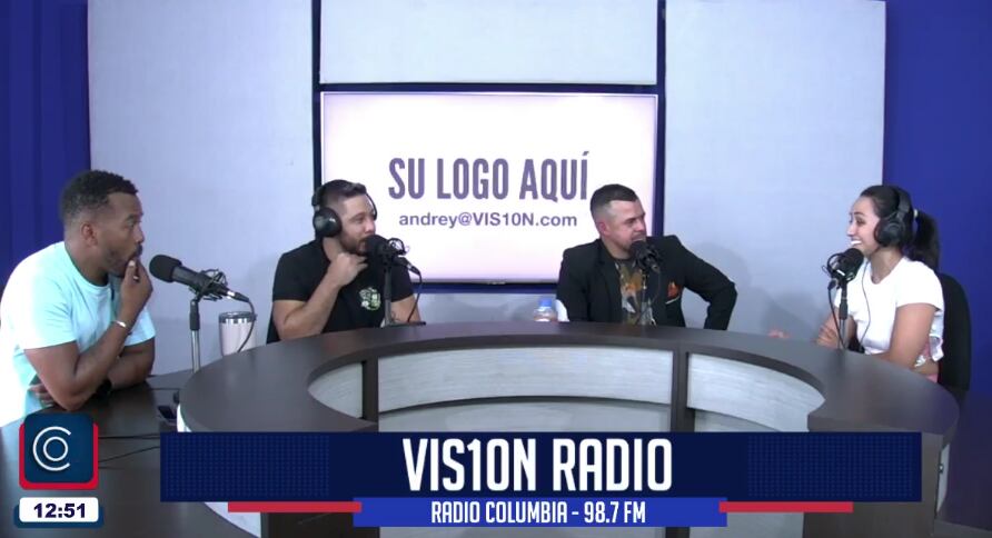 Debbie Soto, novia de Alonso Solís estuvo en el programa Vis10n de radio Columbia.