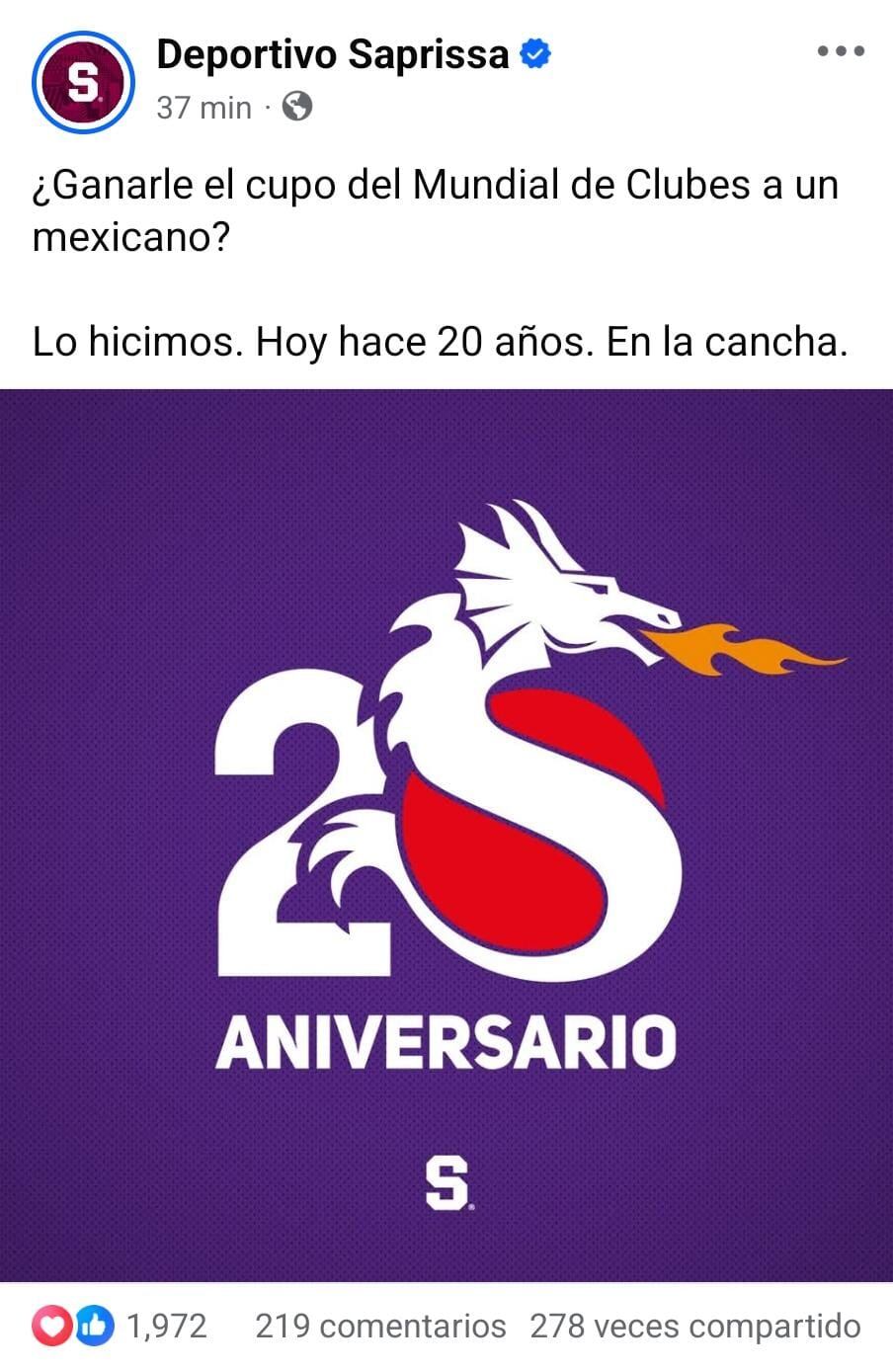 Saprissa recordó su boleto al Mundial de Clubes