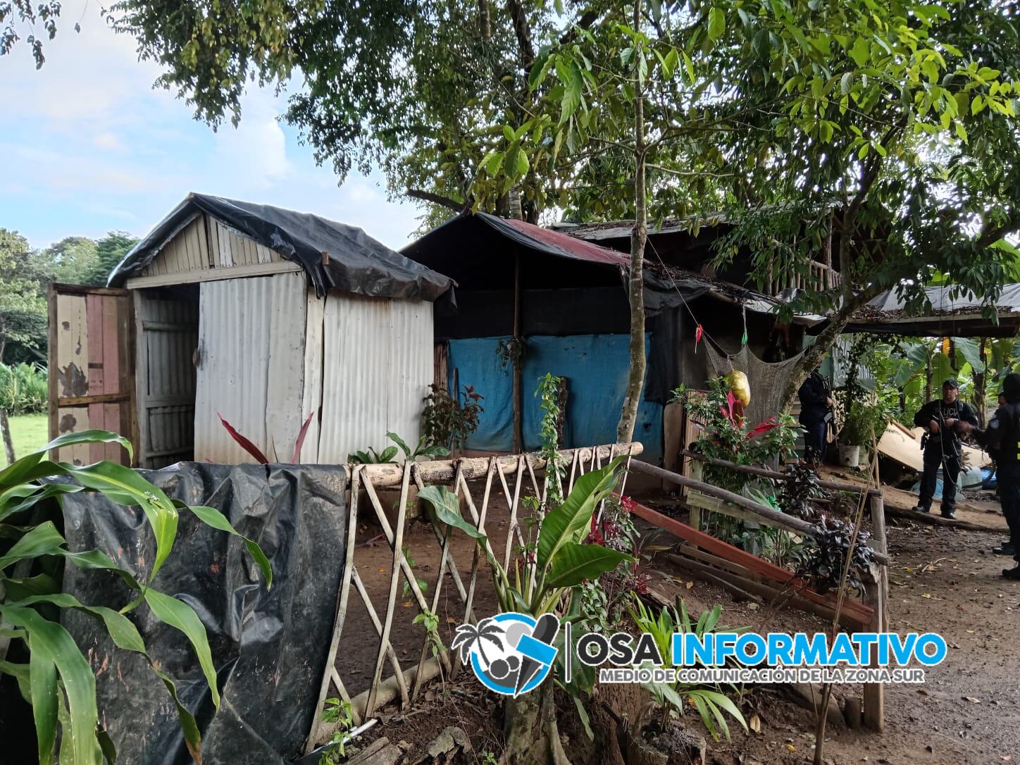 En un rancho detienen a sospechoso de matar a Daynler Acuña Villegas, de 48 años, a él le quitaron la vida cuando trabajaba como guarda en finca Delicias de Palma Tica en Ciudad Cortés, Osa. Foto: Tomada de Osa Informativo