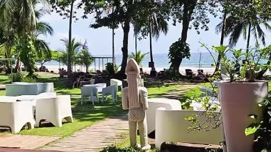 Esta fue una de las historias compartidas por la pareja, desde donde se puede apreciar la espectacular vista.