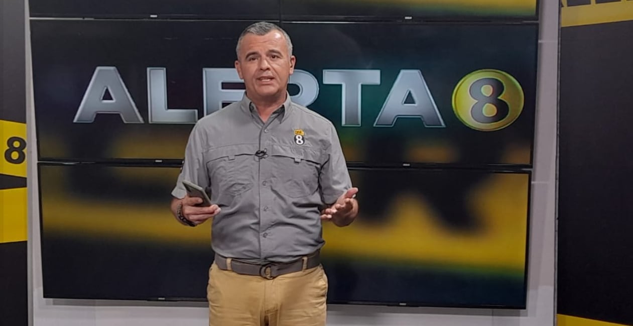 Gustavo Retana Goñi, periodista de Alerta 8 de canal 8.
