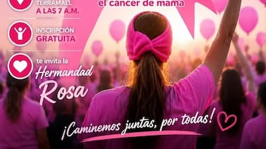 Caminata Rosa buscará hacer conciencia sobre el cáncer de mama