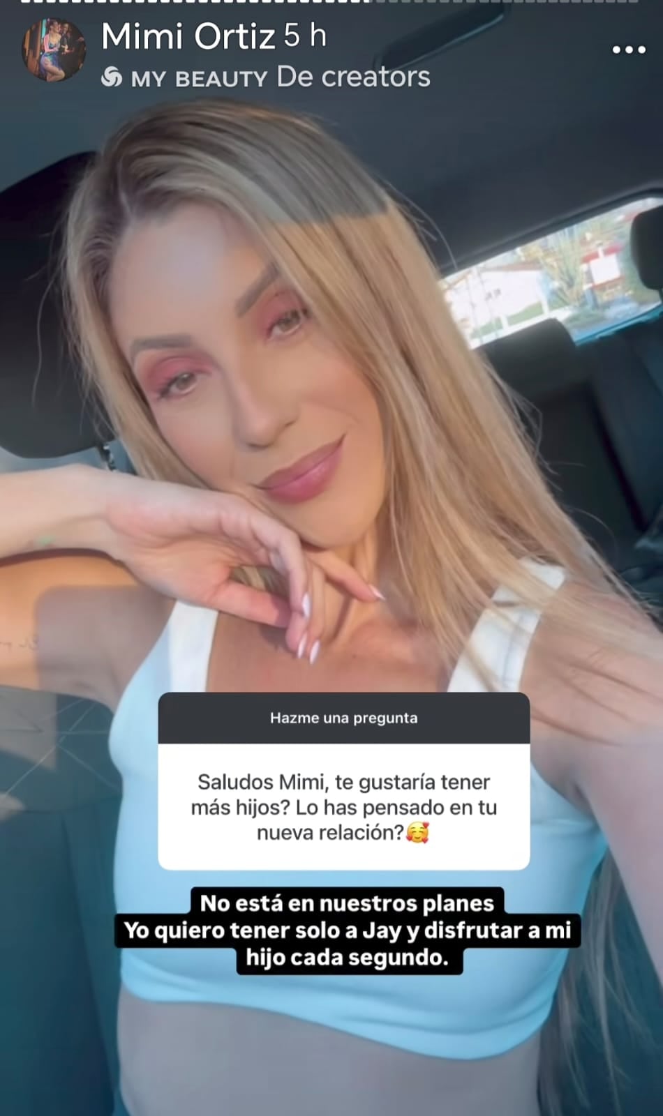 Mimi Ortiz confesó que no quiere más hijos.