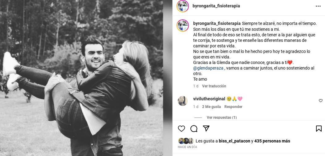 El esposo de Glenda Peraza, Byron Garita.