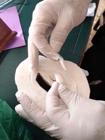 Policía Penitenciaria decomisa droga oculta en papel higiénico. Foto Ministerio de Justicia.