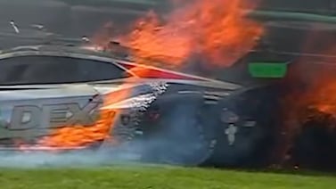 Daniel Formal, exesposo de Laura Ortega, se accidentó en su Lamborghini