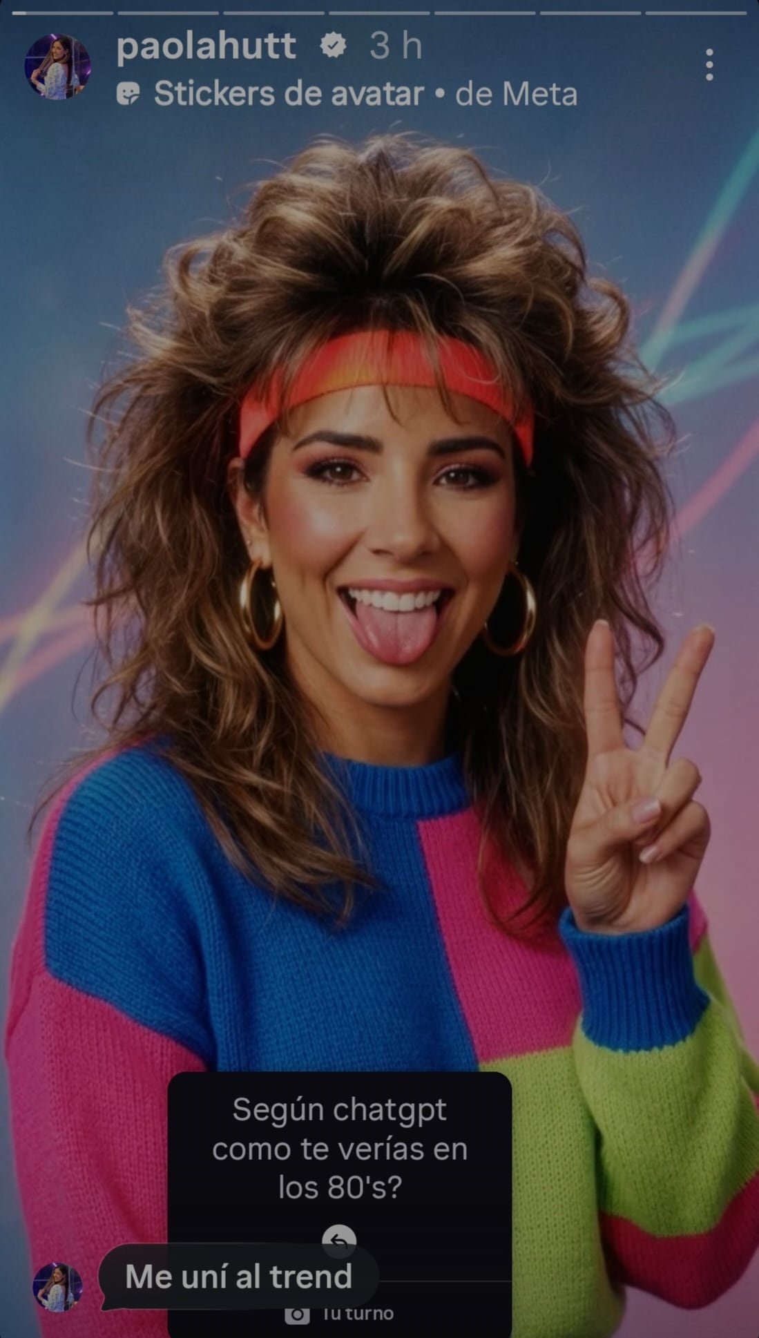 Famositicos, cantantes e influencer se unieron al trend de los 80’s.
