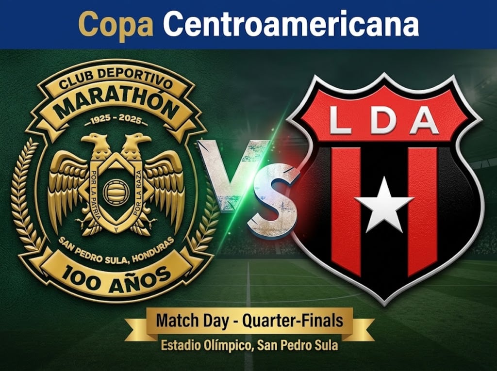 Alajuelense visita al Marathón de Honduras por la ida de los cuartos de final de la Copa Centroamericana.