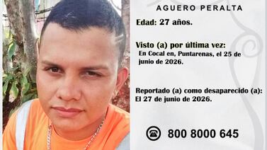 OIJ pide ayuda para localizar a joven desaparecido en Puntarenas