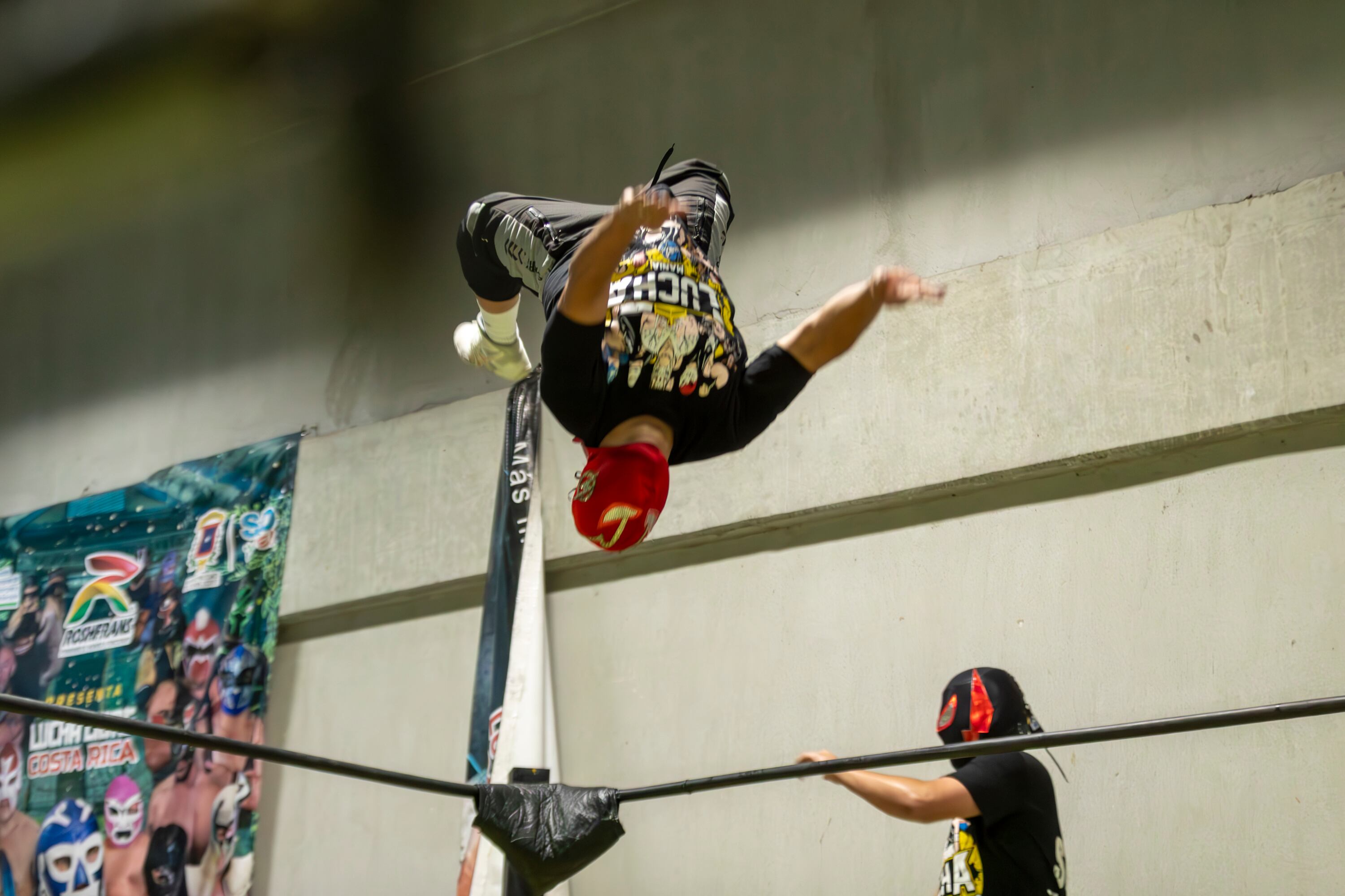 24/11/2023, San José, Hatillo, BN Arena, clase de lucha libre junto con los peleadores Pegaso, Godspeed, Estoyco, Sauron, Xs, Kitana, Flas Junior, Intocable y la visita de una luchadora de alemania, Miss Kath.