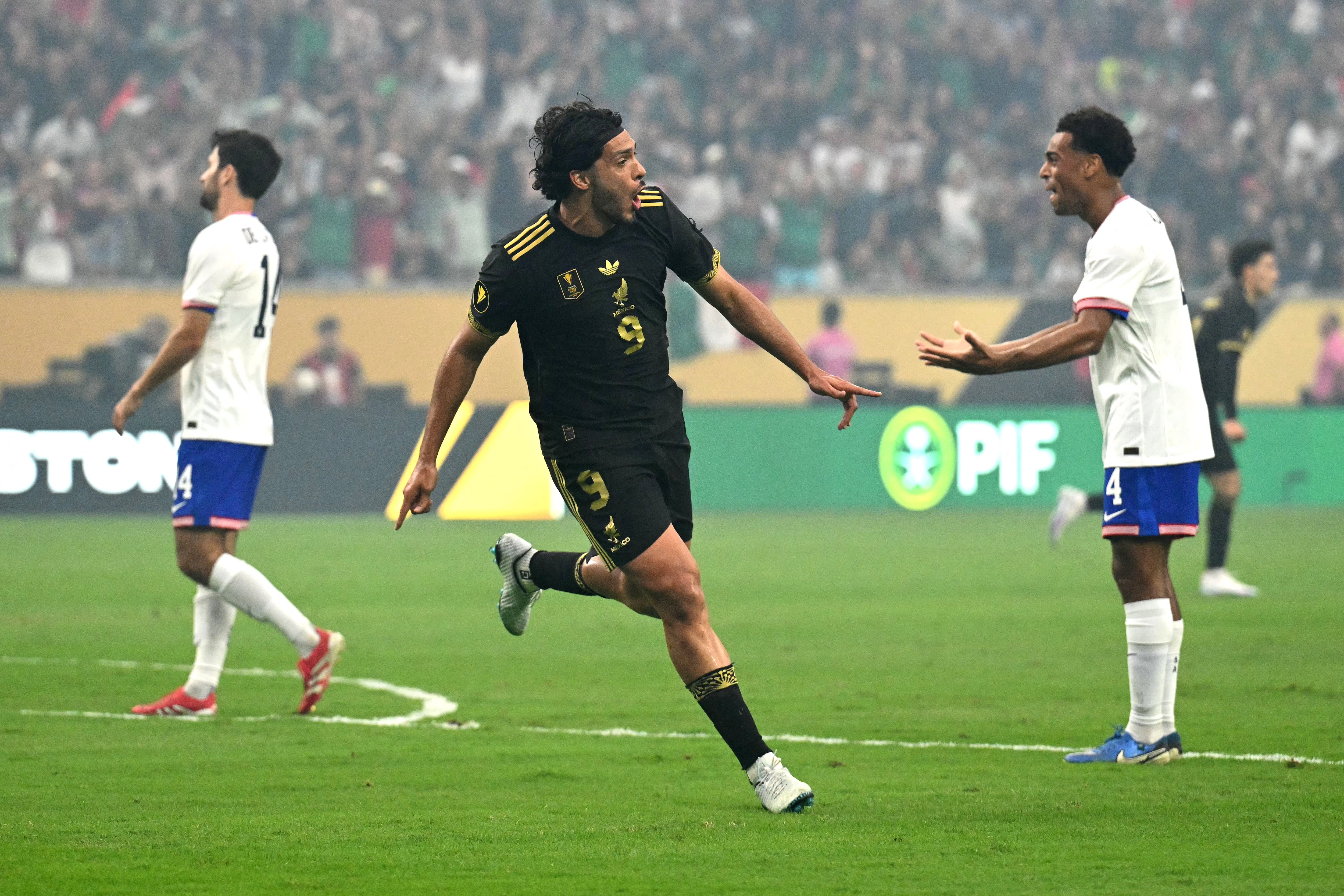 CONCACAF gold cup final football match between Mexico and USA
