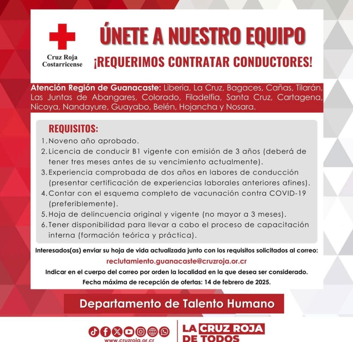 empleo en Cruz roja