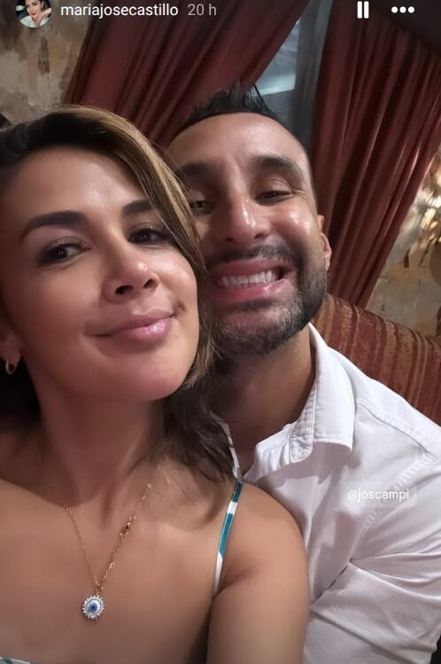 La cantante María José Castillo y su novio José Campos.