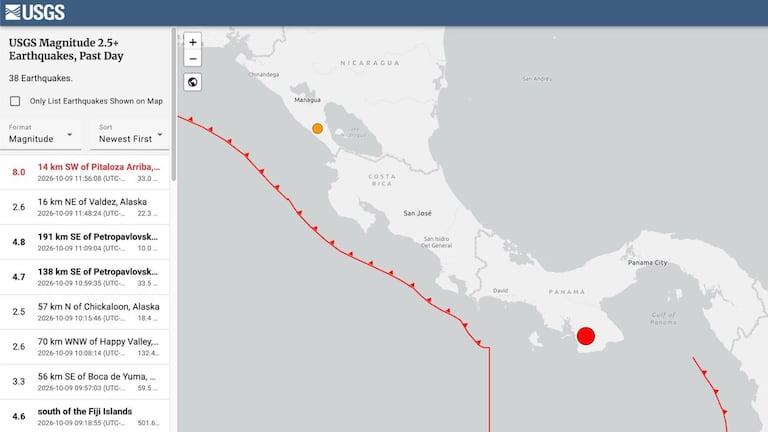 Largo temblor sentido en Costa Rica en realidad fue un fortísimo terremoto en Panamá