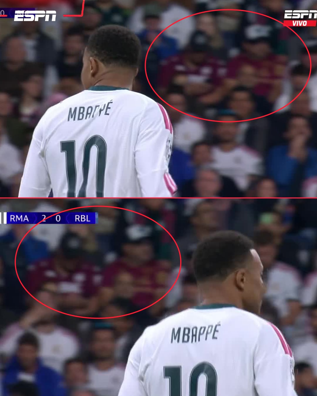 Dos aficionados del Saprissa estuvieron en el Santiago Bernabéu viendo al Real Madrid.