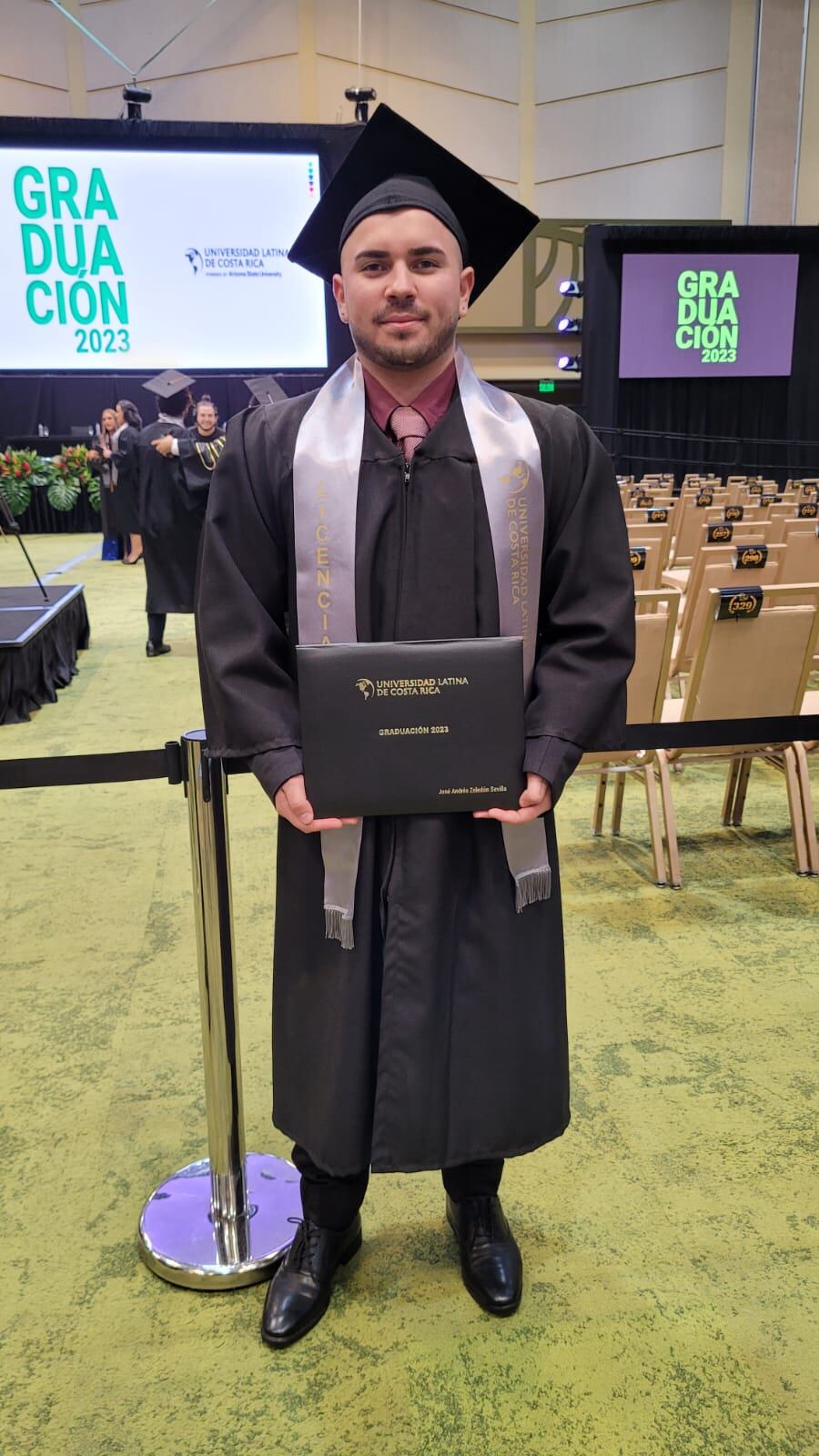 José Andrés Zeledón, joven odontólogo fallecido en accidente. Foto cortesía Brenda Sevilla.