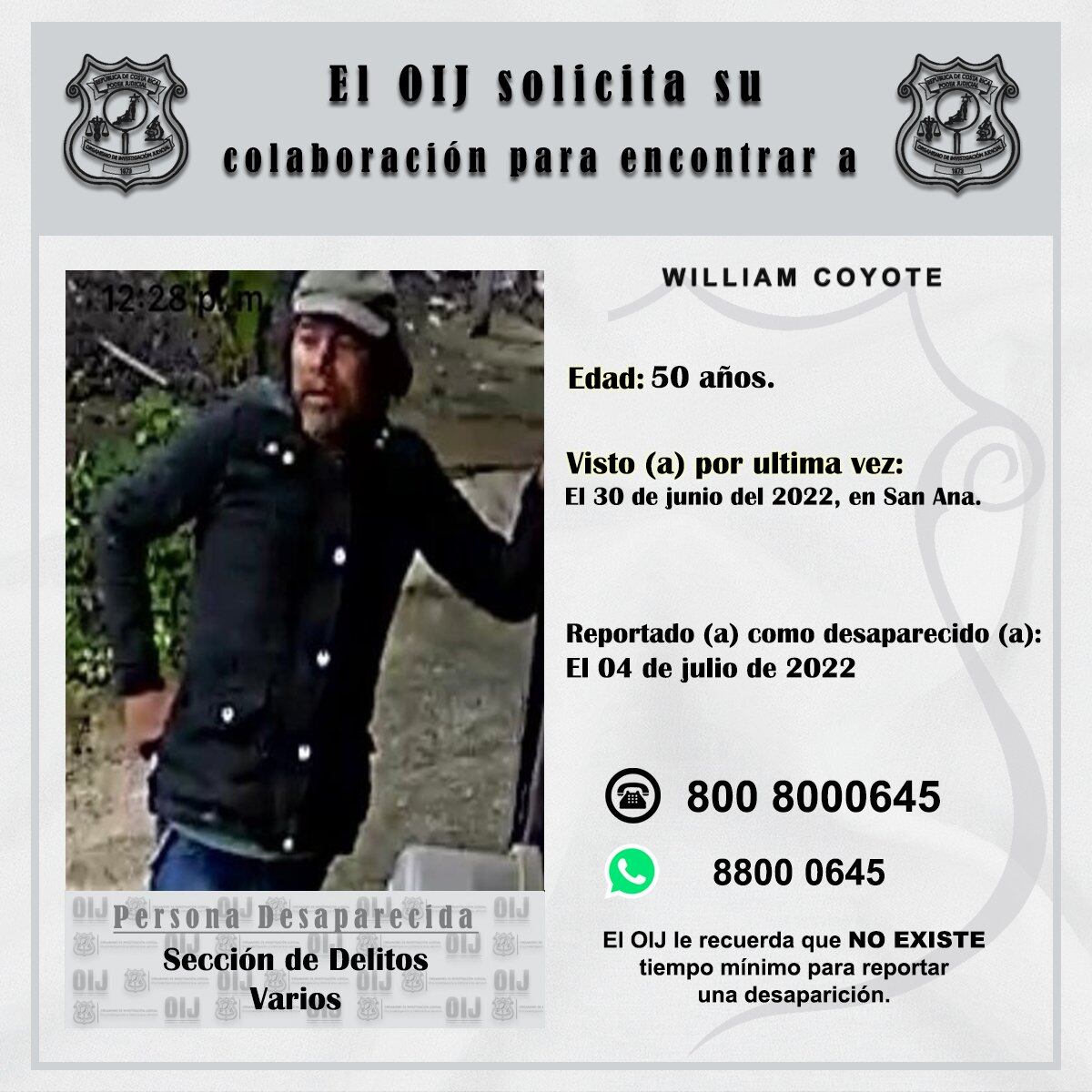 Desaparecidos. Foto OIJ.