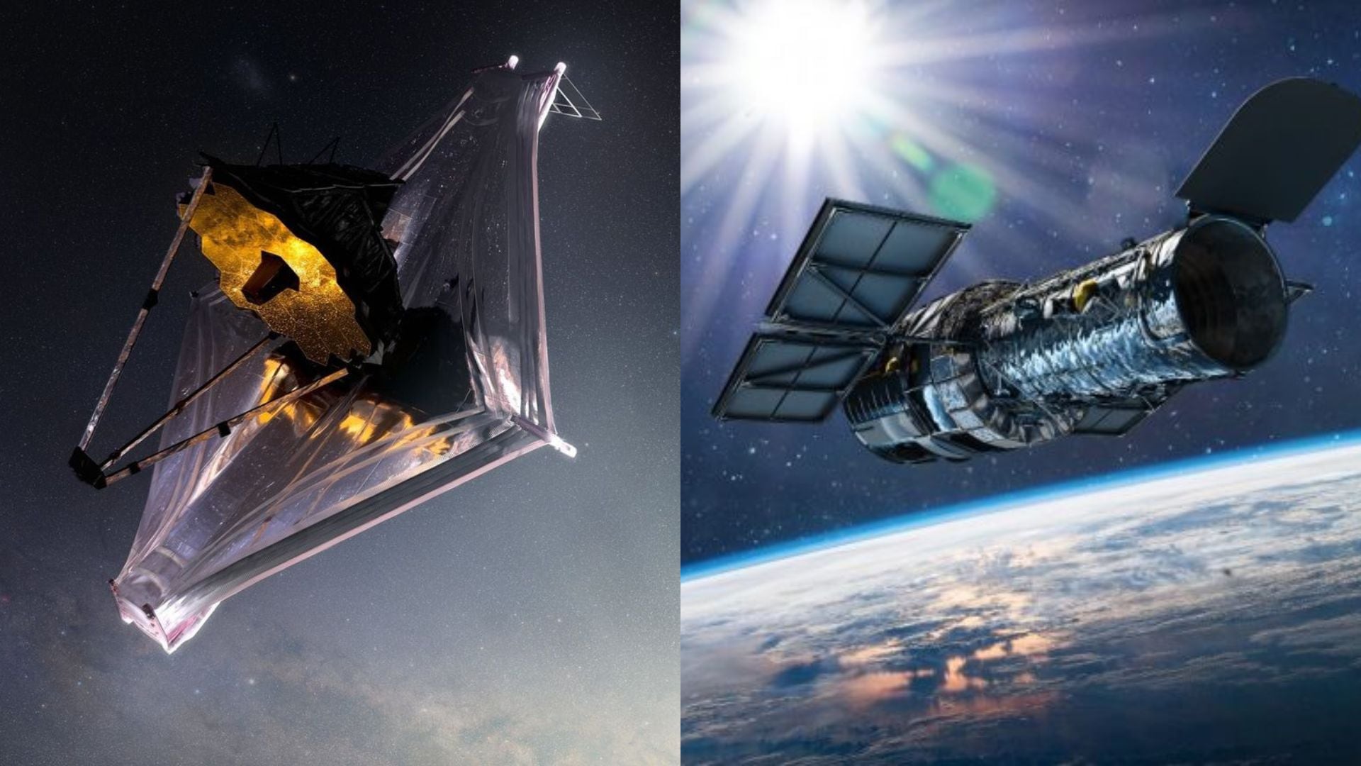 Telescopio James Webb y Hubble