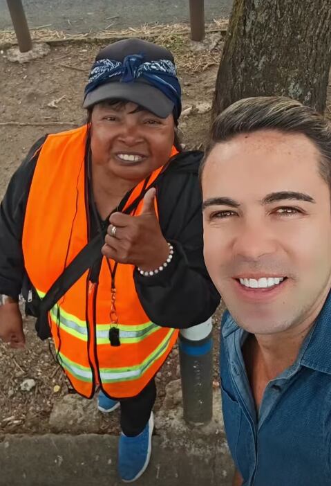 Ítalo Marenco y la Trafiquina, doña Janet Pérez.