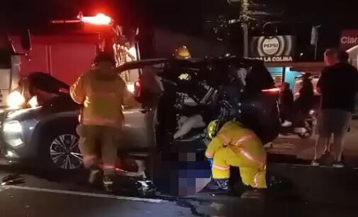El mortal accidente ocurrió frente a un predio, sobre ruta 32.