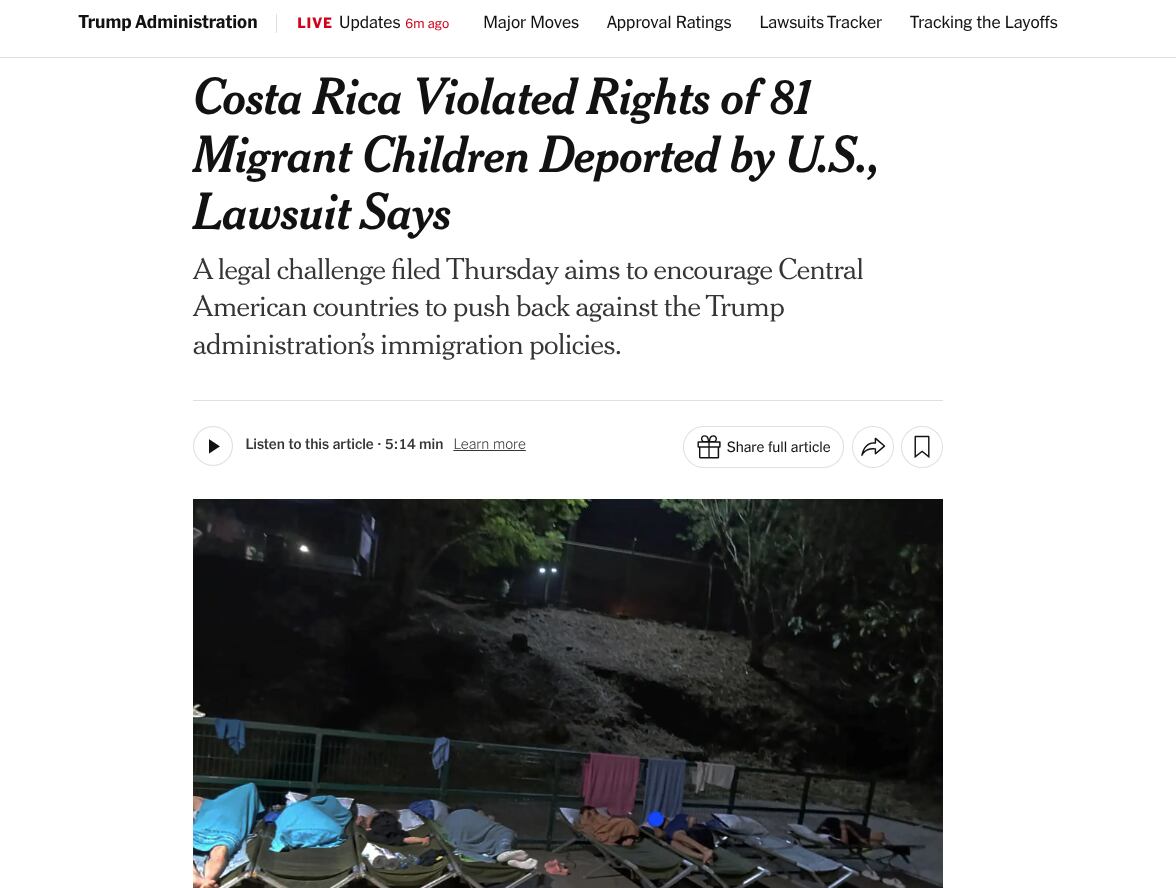 Costa Rica se despertó este Viernes Santo con una noticia que tiene al país bajo la lupa del mundo por un vergonzoso motivo.