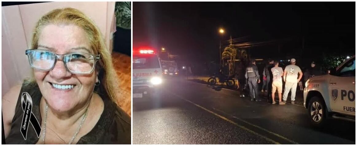 Doña María Lidia, de 67 años y su hija Saray, de 29 años, fueron embestidas por un carro. Foto tomada de Facebook.