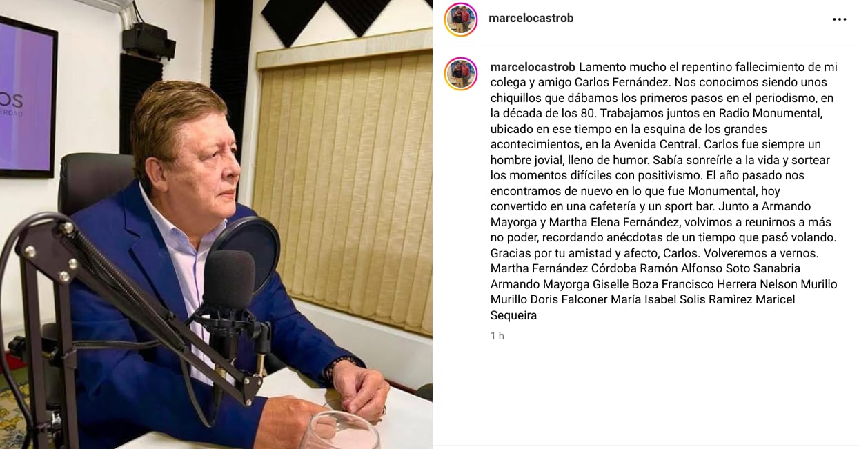 Marcelo Castro se despide de Carlos Fernández.