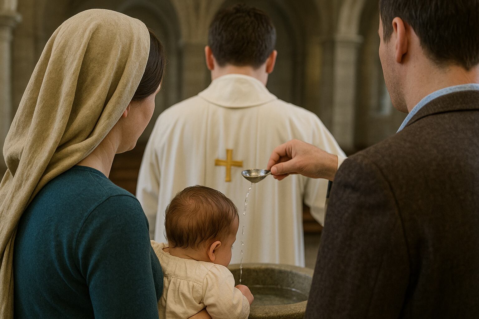 Bautizo. Foto: Generada con IA para La Teja