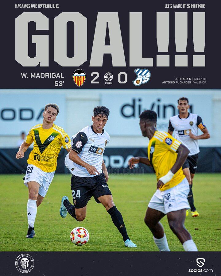 Warren Madrigal, Valencia Mestalla