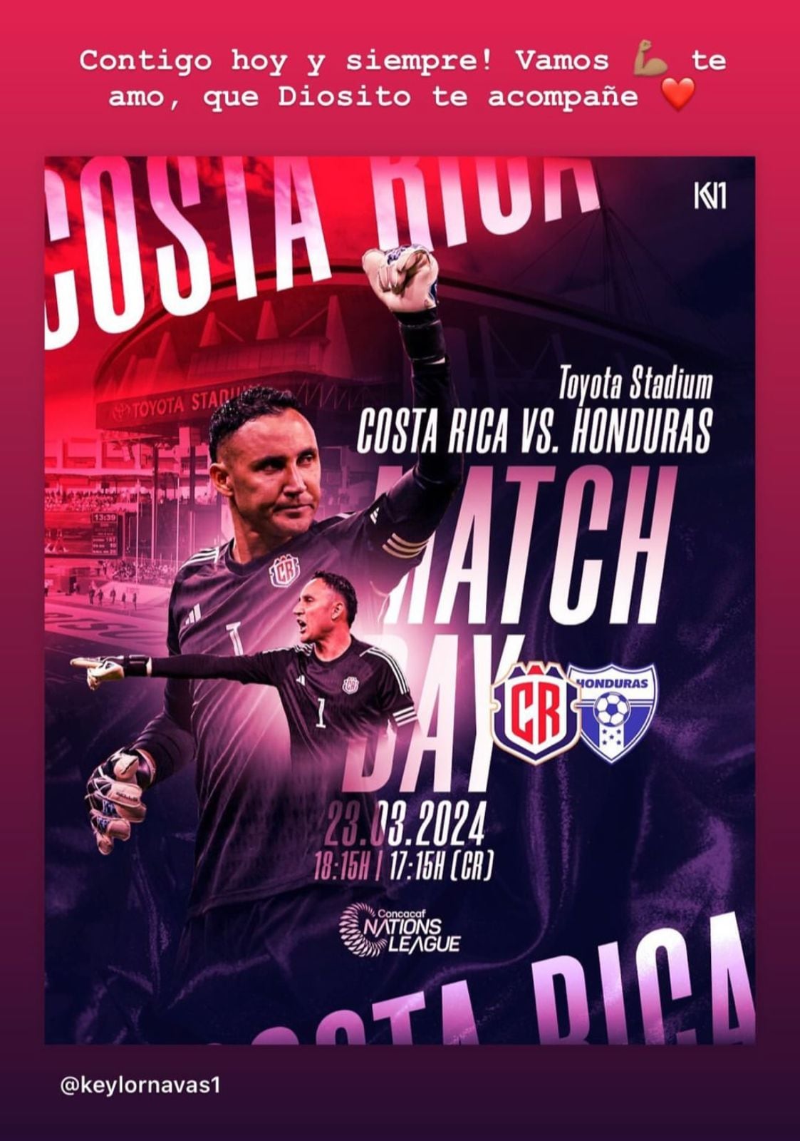 keylor Navas juego de sele y honduras