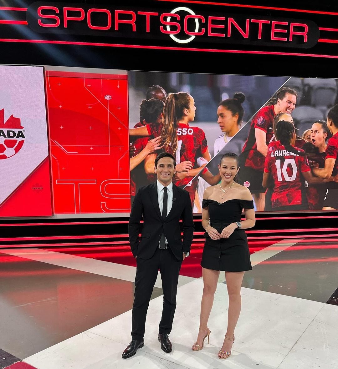 Daniel Murillo en el set de ESPN Argentina