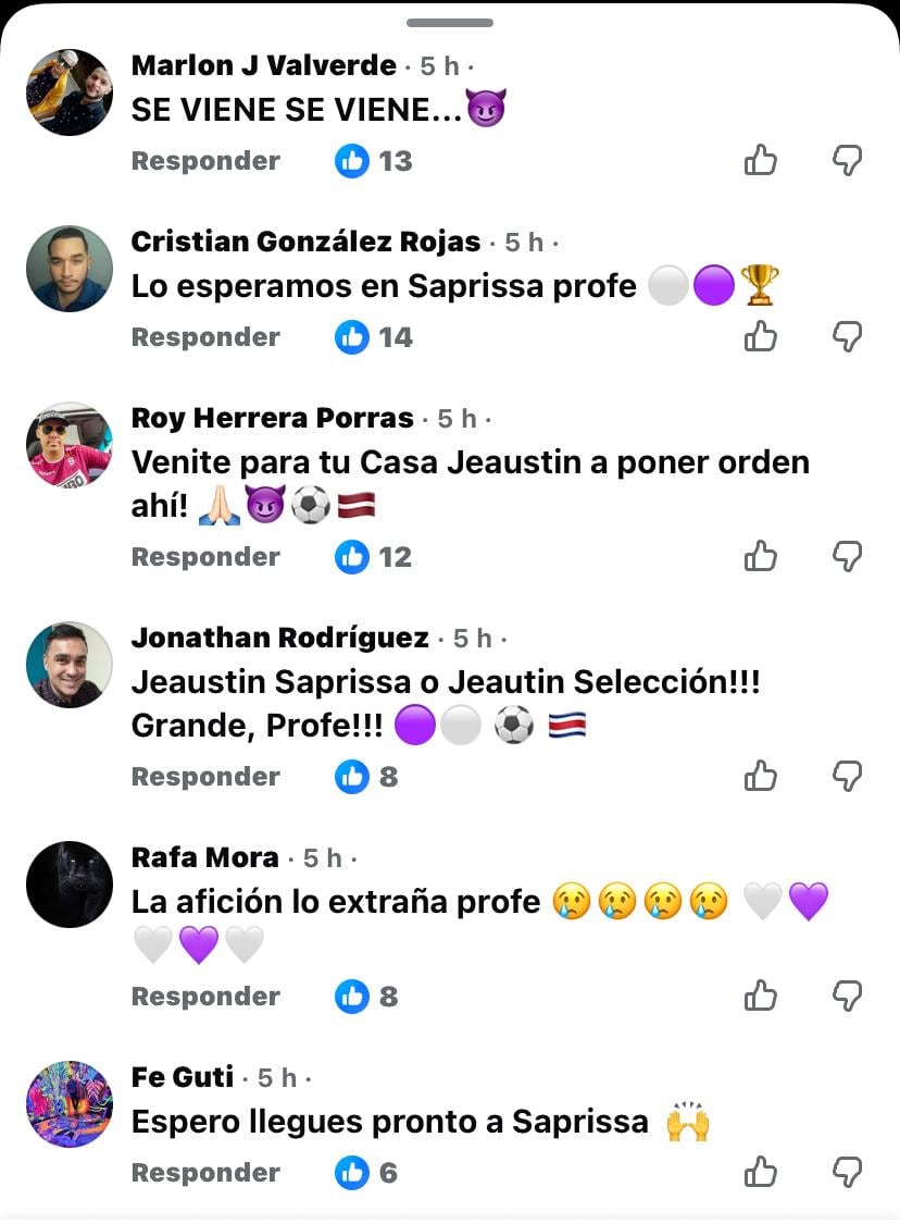 Aficionados piden regreso de Jeaustin Campos al Saprissa.