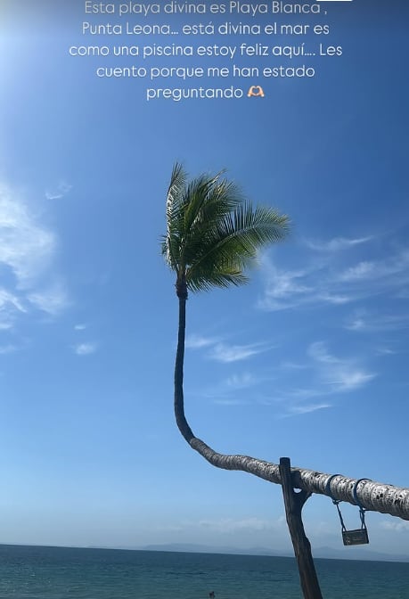 Ericka Morera se mostró muy feliz en este maravilloso destino.