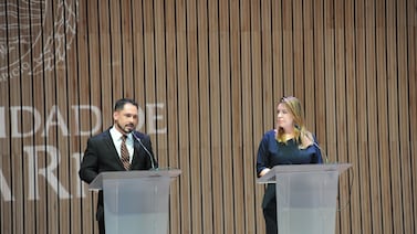 Ronny Castillo y Claudia Dobles chocan por seguridad ciudadana en debate de la UCR