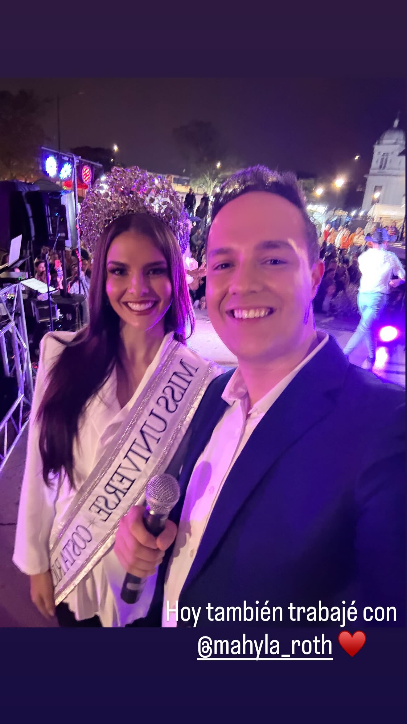 Rafa Pérez junto a Mahyla Roth.