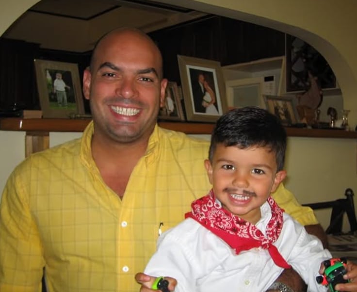 Daniel Drew Dobles y su fallecido padre Daniel Drew.