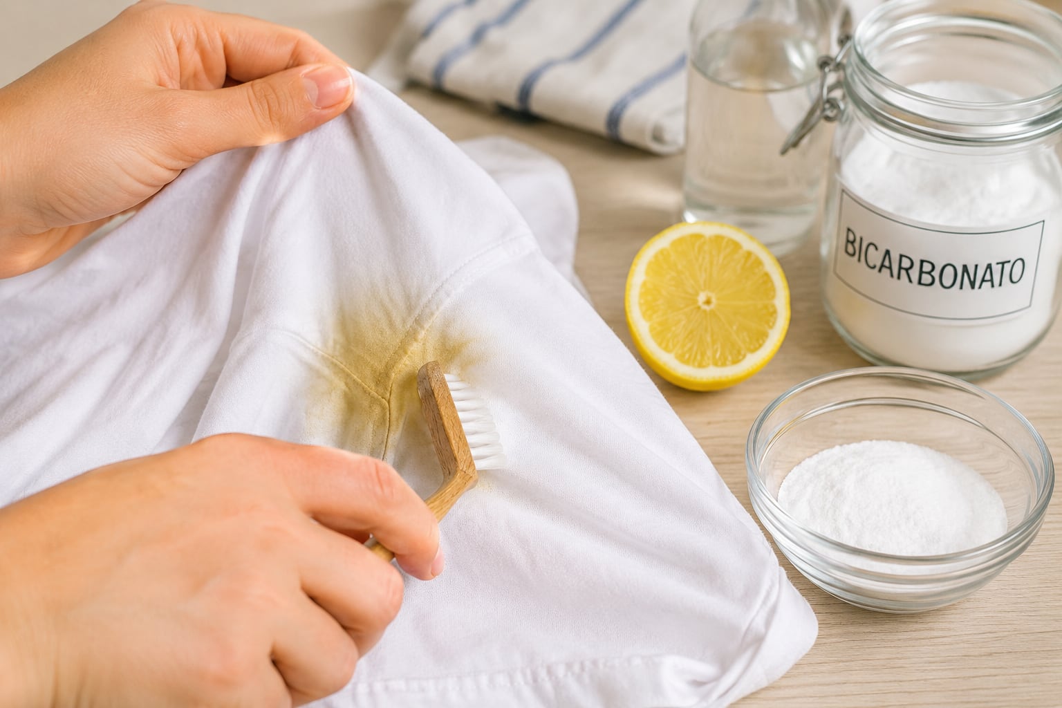 Las manchas de desodorante pueden eliminarse con algunos remedios caseros.