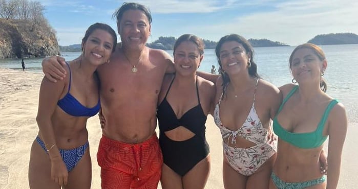 Erick León y su familia