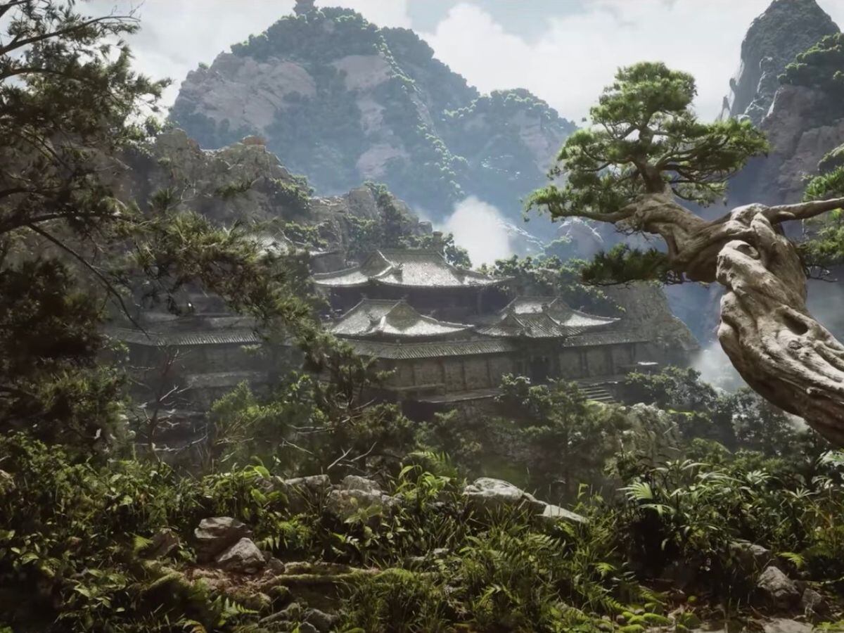 Black Myth Wukong tiene un precioso y vasto mundo por explorar, basado en locaciones reales. Foto: Game Science.