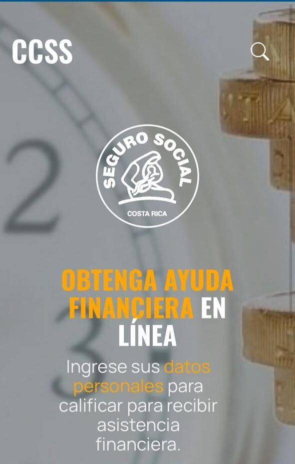 Estafa con la imagen de la CCSS