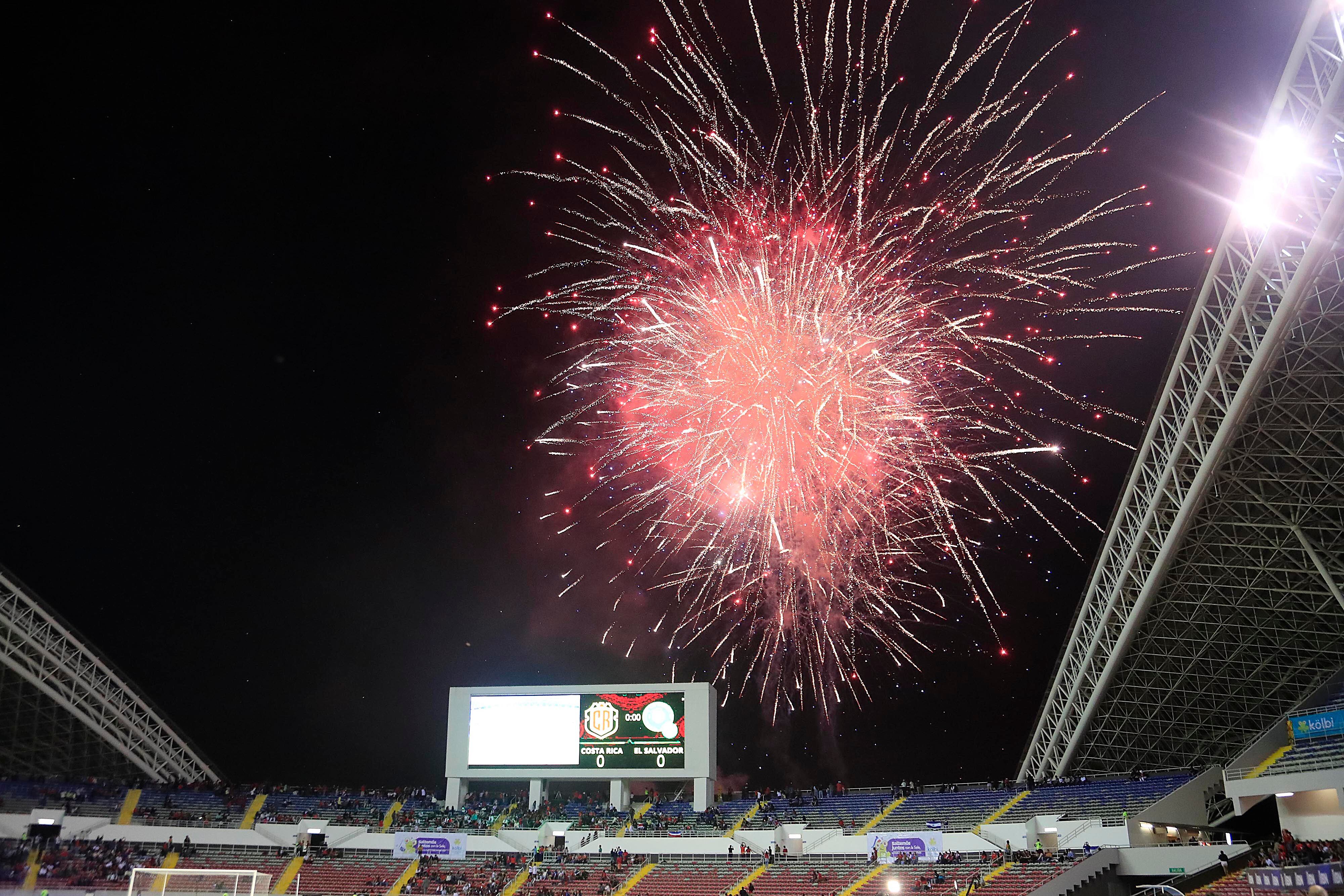 02/02/2024 Estadio Nacional, La Sabana. La Selección Nacional de Costa Rica recibió a su similar de El Salvaldor, en partido amistoso o de fogueo previo al importantísimo juego de La Sele, del próximo mes frente a Honduras, donde se jugará la clasificación a la Copa América. Foto: Rafael Pacheco Granados