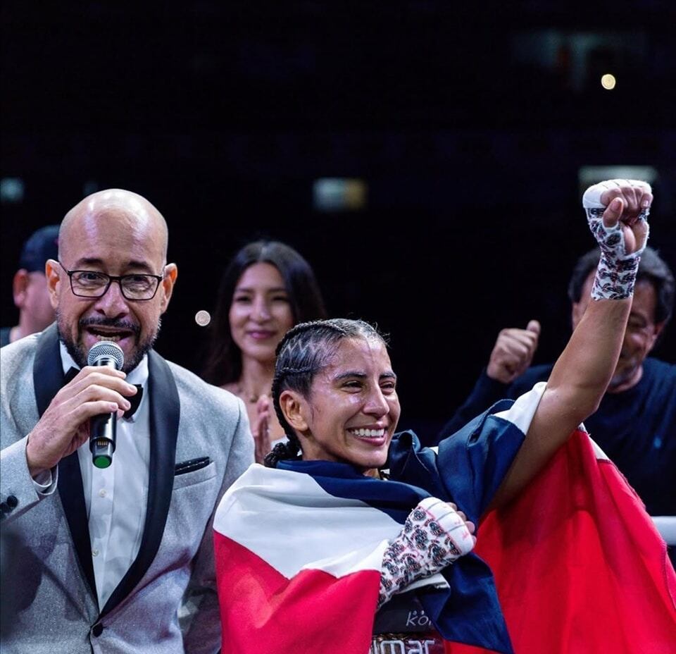 Yokasta Valle derrotó a Marlen Peraza, en su debut en la división de las 112 libras. Foto tomada de X.